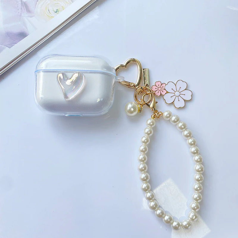 Cute with Chain Cover for Apple Airpods 1 2 3 Case Luxury Butterfly Keychain Earphone Case for Airpods PRO Case Box Airpods 3